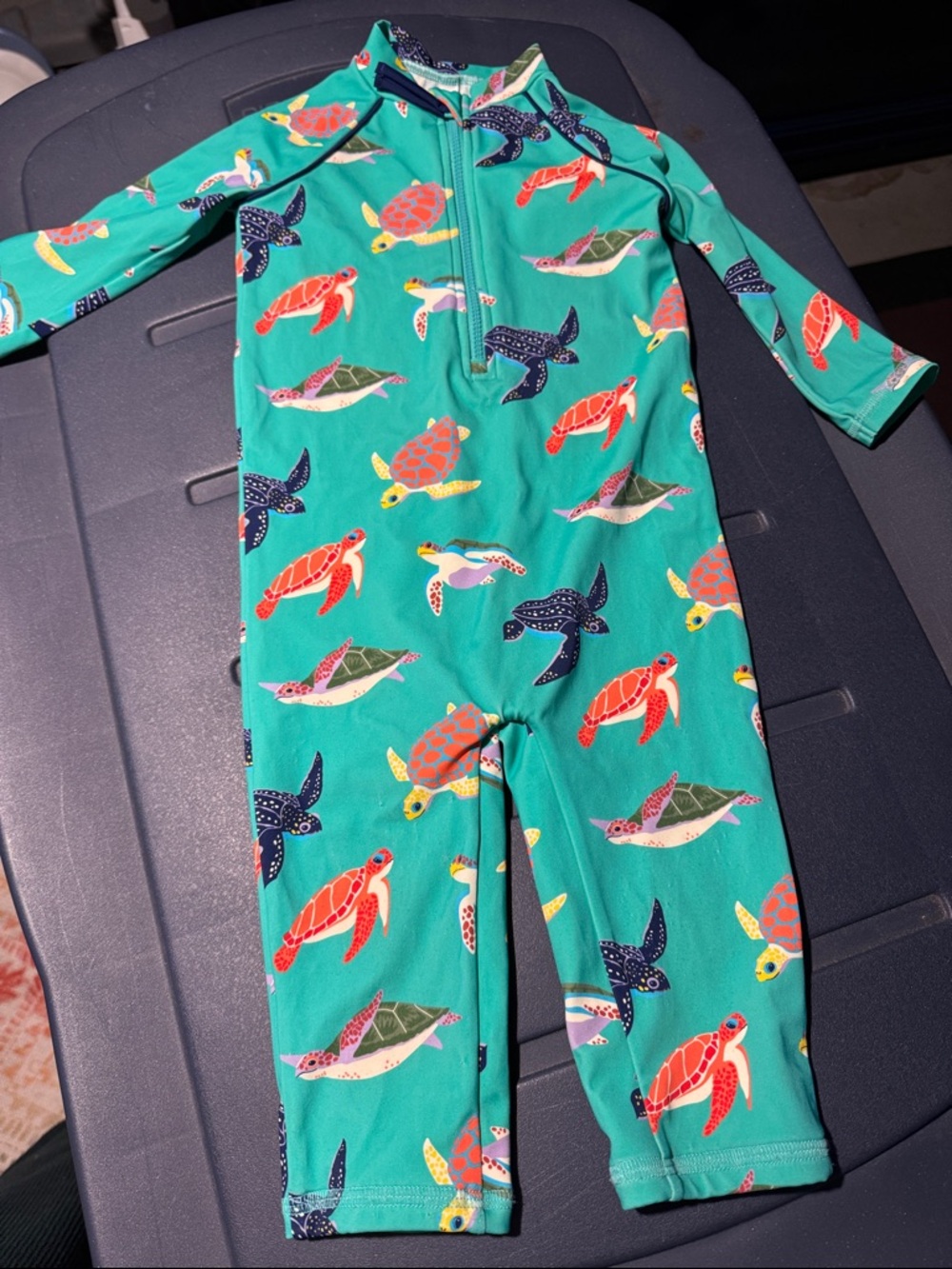 Baby Boden Teal Sea Turtle Surf Suit